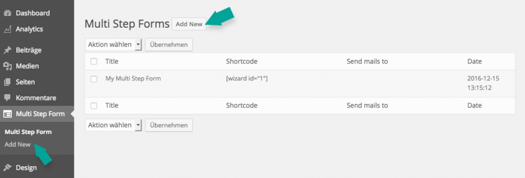 Multi Step Form Documentation | Mondula | Browser-Based Solutions
